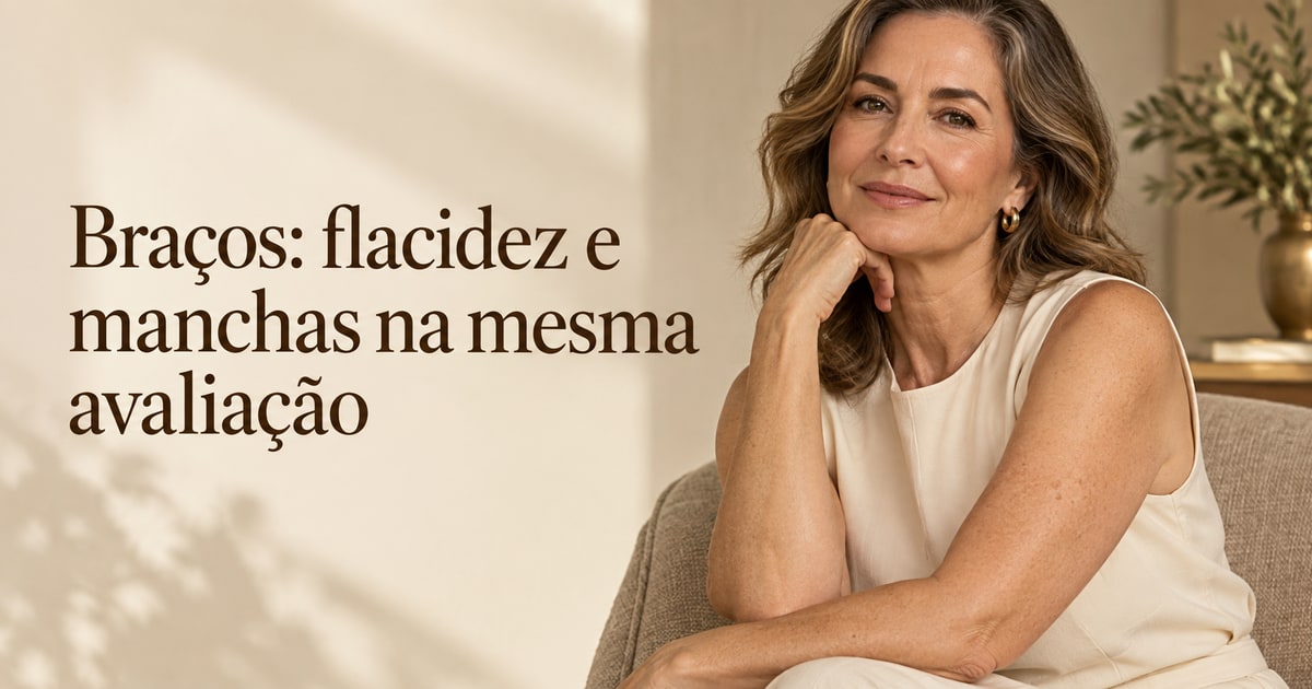 Braços: flacidez e manchas na mesma avaliação