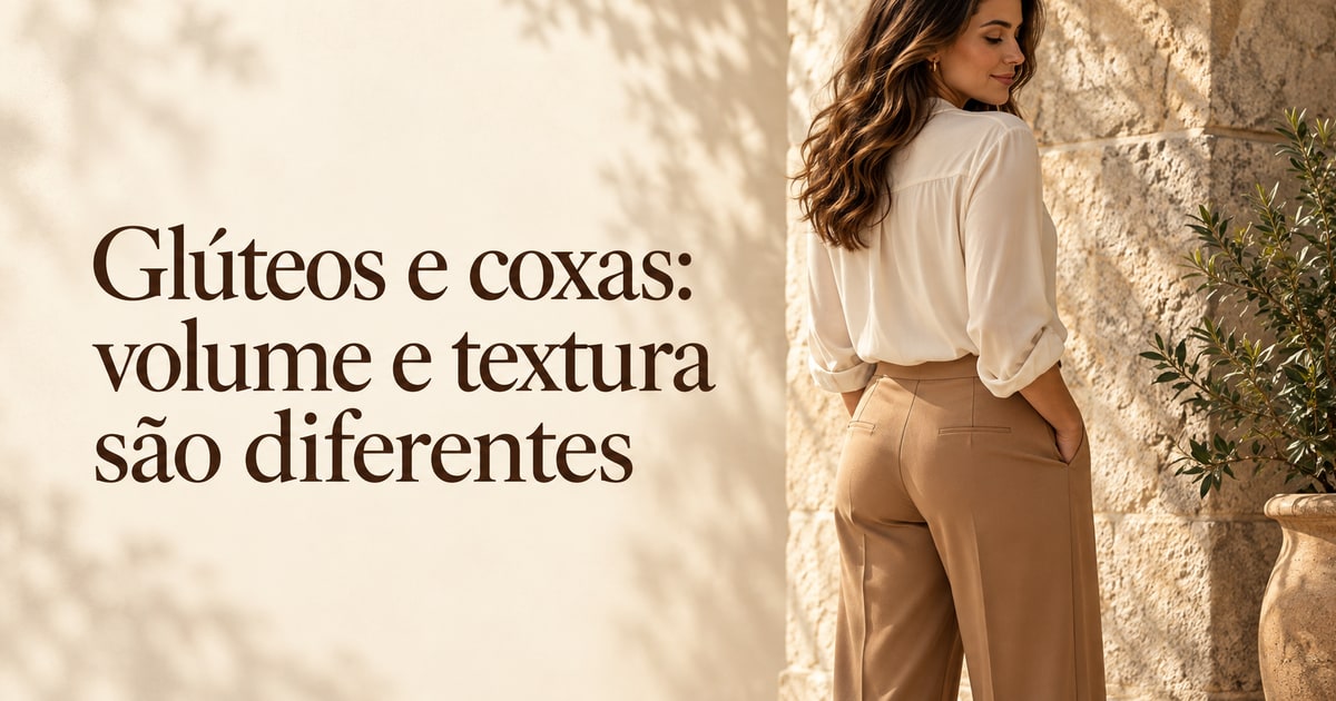 Glúteos e coxas: volume e textura são diferentes