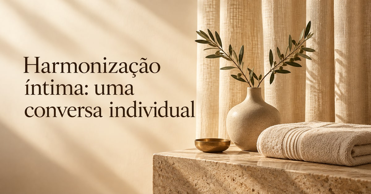 Harmonização íntima: uma conversa individual