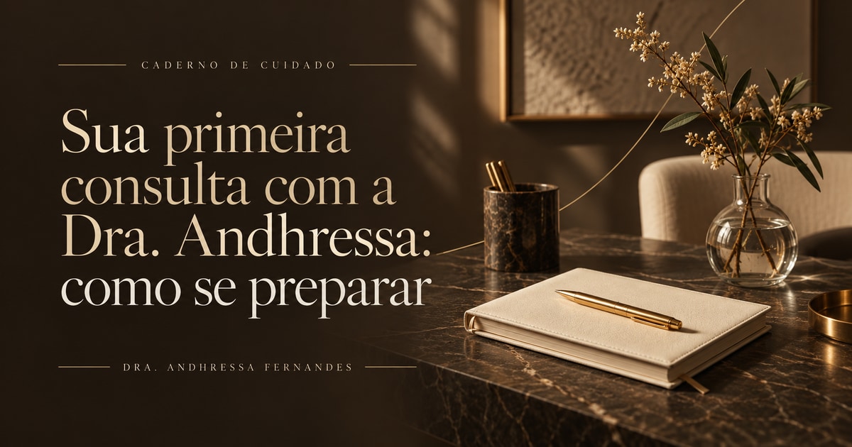 Sua primeira consulta com a Dra. Andhressa: como se preparar